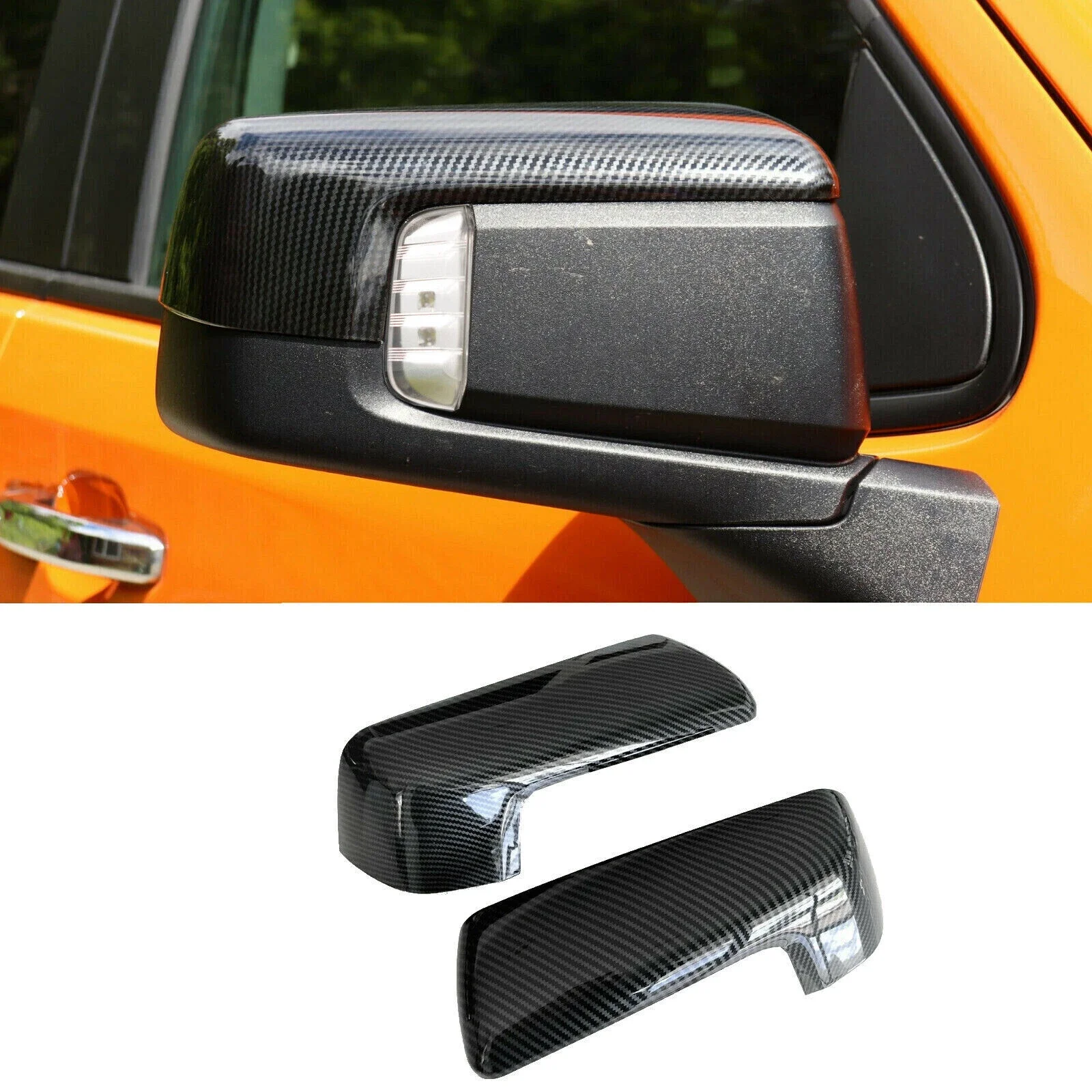 

2 шт., карбоновые боковые крылья автомобиля, крышки зеркала заднего вида 84469252, 84328137 для Chevy Silverado/GMC Sierra 1500 2019 ~ 2022