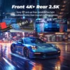 QOZ 4K ダッシュカム デュアルレンズ ドライブレコーダー 車 DVR 2.5K リアレンズカメラ 内蔵 WiFi GPS 24 時間駐車監視 ブラックボックス 3