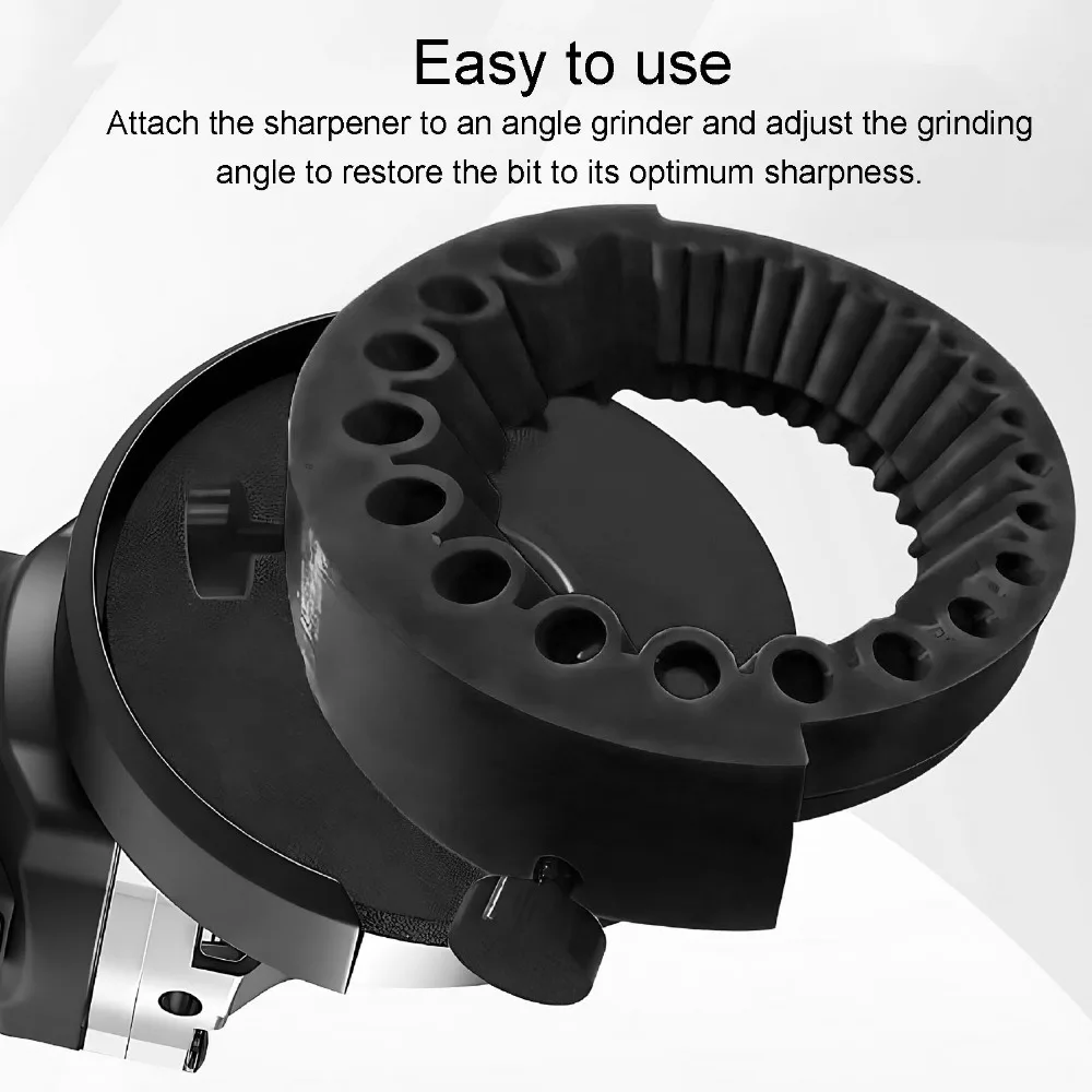 

Durable ABS Drill Bit Sharpener Portable Black Drill Bit Grinding Attachment Power Drill Bit Grinder Home Workshop