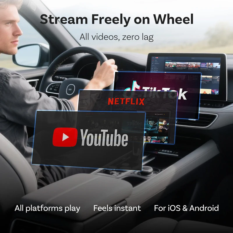  Mini Auto Wireless Adapter Tragbare Smart Car Streaming Box Plug & Play Verkabelt zu Wireless CarPlay Nfotainment Upgrade