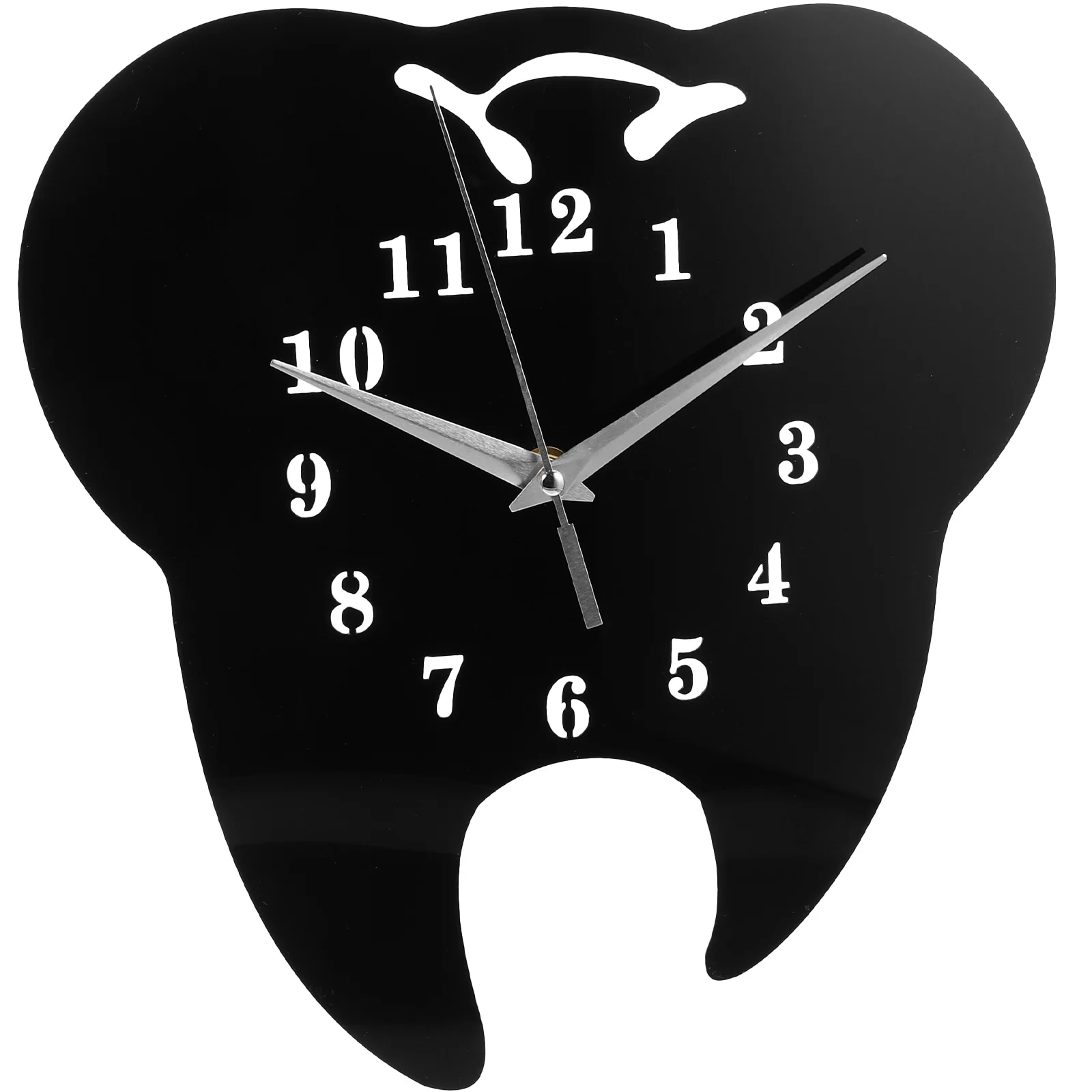 Dental Clinic Wall Tooth Shaped Clock Decorate Bedroom Household Decorative Acrylic Office