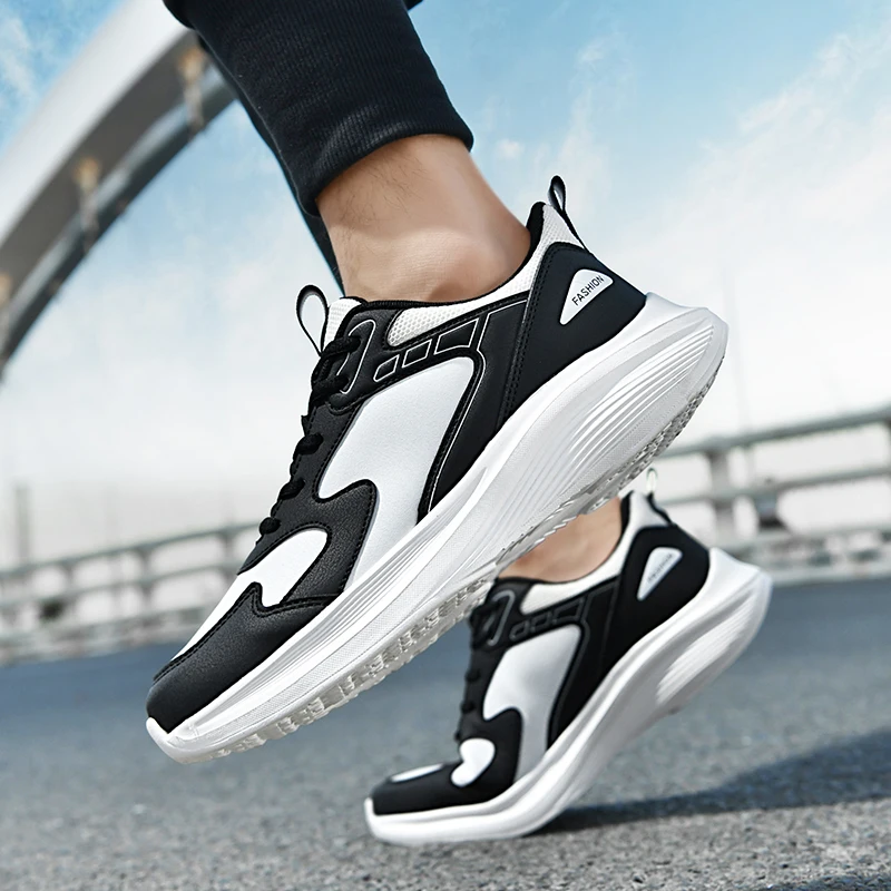 

Sneakers Men 2026 Fashion Flat Comfortable New Leather Flat Classic Sports Casual Running Shoes Large Size