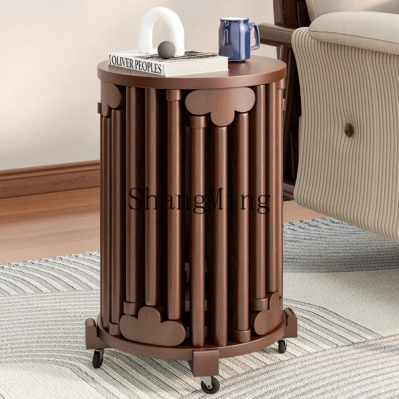 ZYY premium fine solid wood round stool coffee table household stackable modern eating table stool