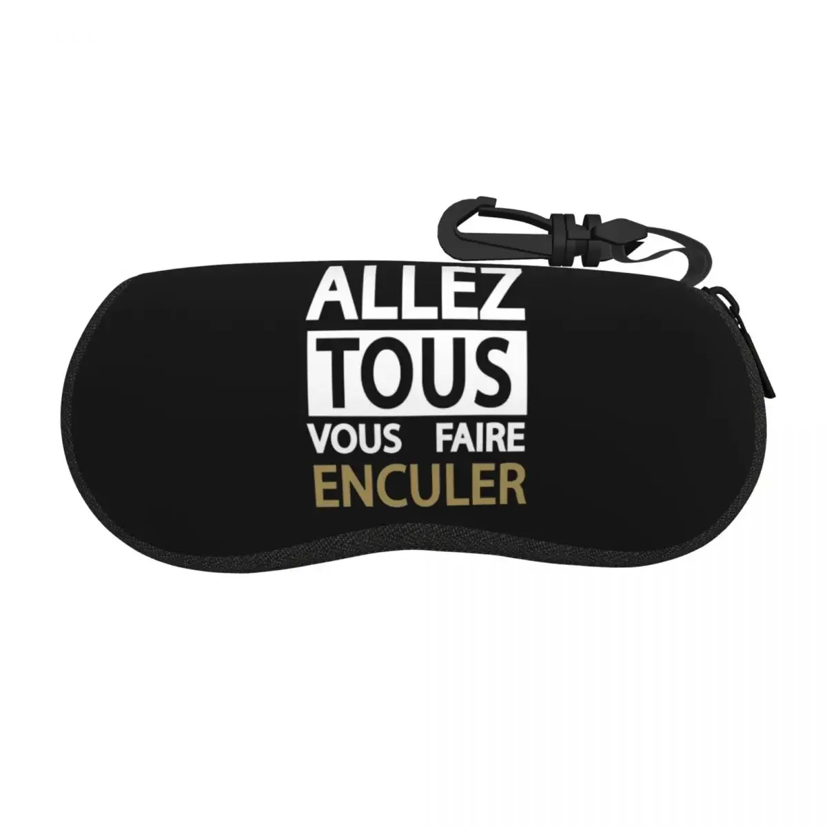 Jean Marie Bigard-ALLER TOUS VOUS FAIRE ENCULER Estuche para gafas de concha activa Caja para gafas de sol Mujeres Hombres Bolsa para gafas suave Bolsa