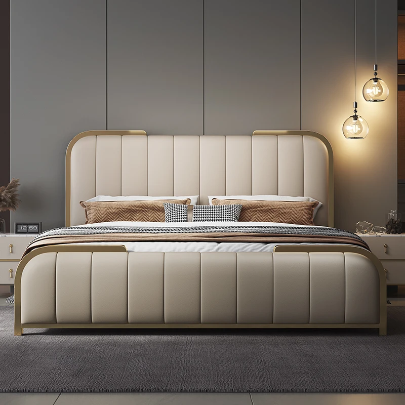 Frame king Size Bed Double Designer Bed High Quality Modern Bedroom Furniture Set Light Luxury Soft Bed for Home Hotel Furniture - view 2