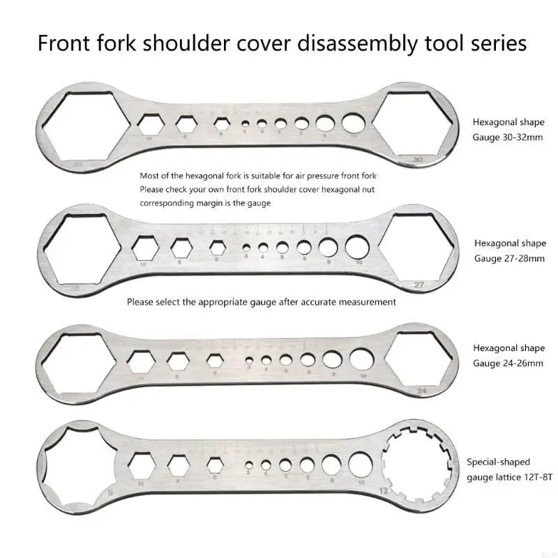 

Bicycles Fork Wrench Removal and Installation Wrench Top Caps Spanners Tool W89F