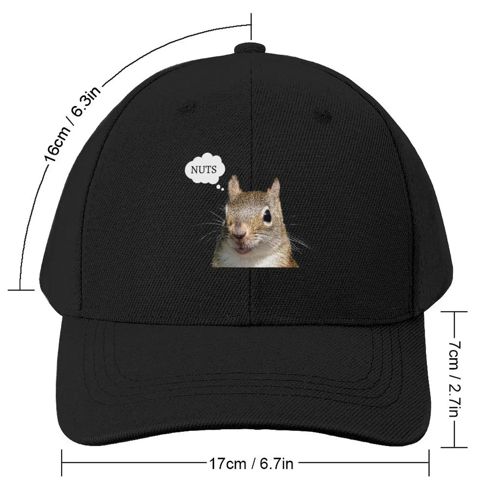 Squirrel say's Nuts Baseball Cap foam party Hat party Hat Man Women's