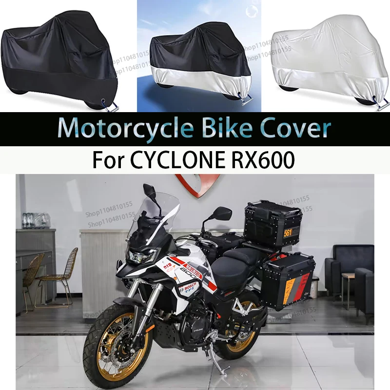 Cubierta para motocicleta CYCLONE RX600, cubierta para la lluvia para Moto, impermeable, a prueba de polvo, cubierta UV, cubierta para interior y exterior para motocicleta y Scooter