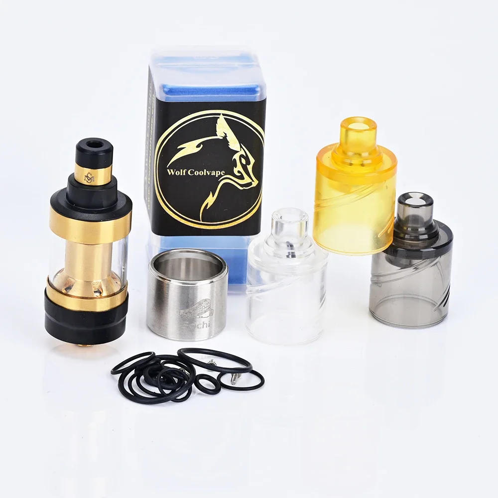 Wolfcoolvape Style Kayfun V6 RTA MTL Vape Tank Atomizer مع غطاء جرس ملء علوي رذاذ قابل لإعادة البناء لأضواء MTL Vaping