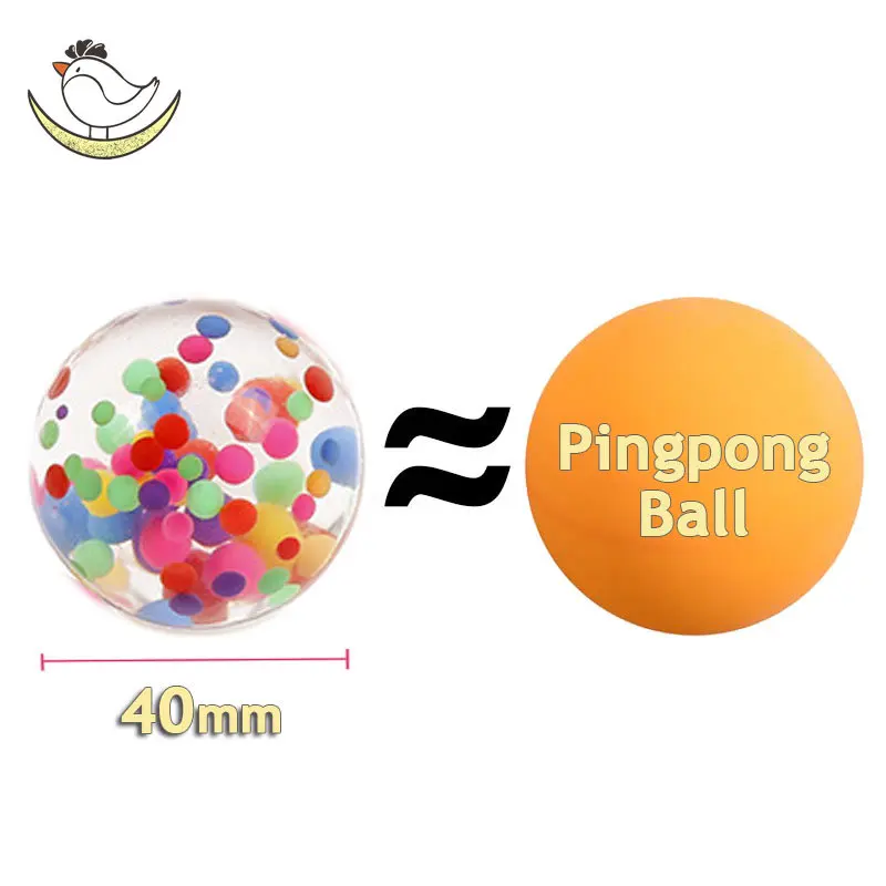 2/5/10Pcs 40mm Large Rubber Balls Pudding Jelly Ball Big Jumping Bouncy Ball Children Novelty Toys Games for Kids Gift Boys Toys