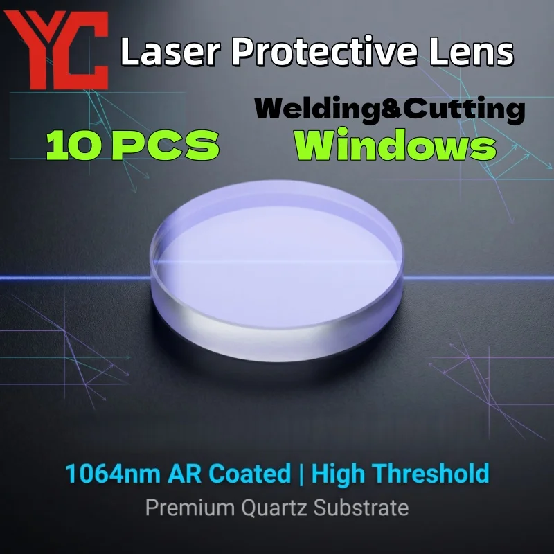 

Laser Protective Windows Optical Lens 18x2/20x2/30x5/37x7mm for Cutting Welding Compatible with Raytools WSX BOCI Qil Laser Head