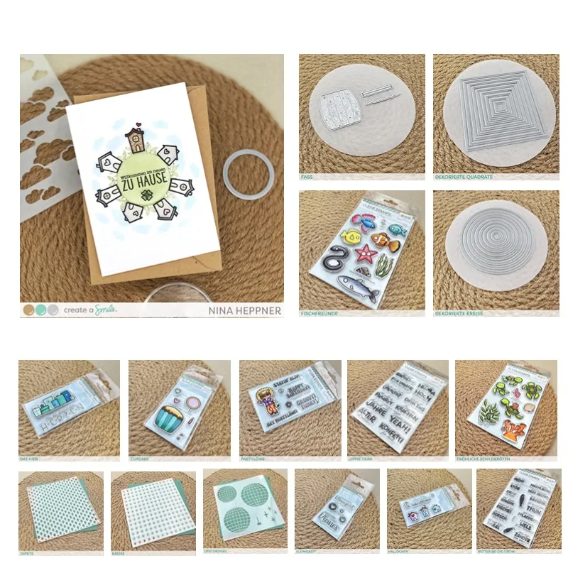 Troqueles de corte de Metal con forma de pez, León, Cupcake, Discok, círculos cuadrados, barril, tortuga, sellos, plantilla para álbum de fotos, tarjeta, papel DIY