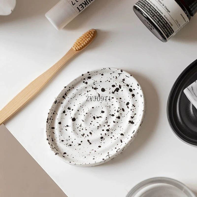 *Drain Soap Box Household No Punching Bathroom Hand Wash Countertop Shelf Soap Dish