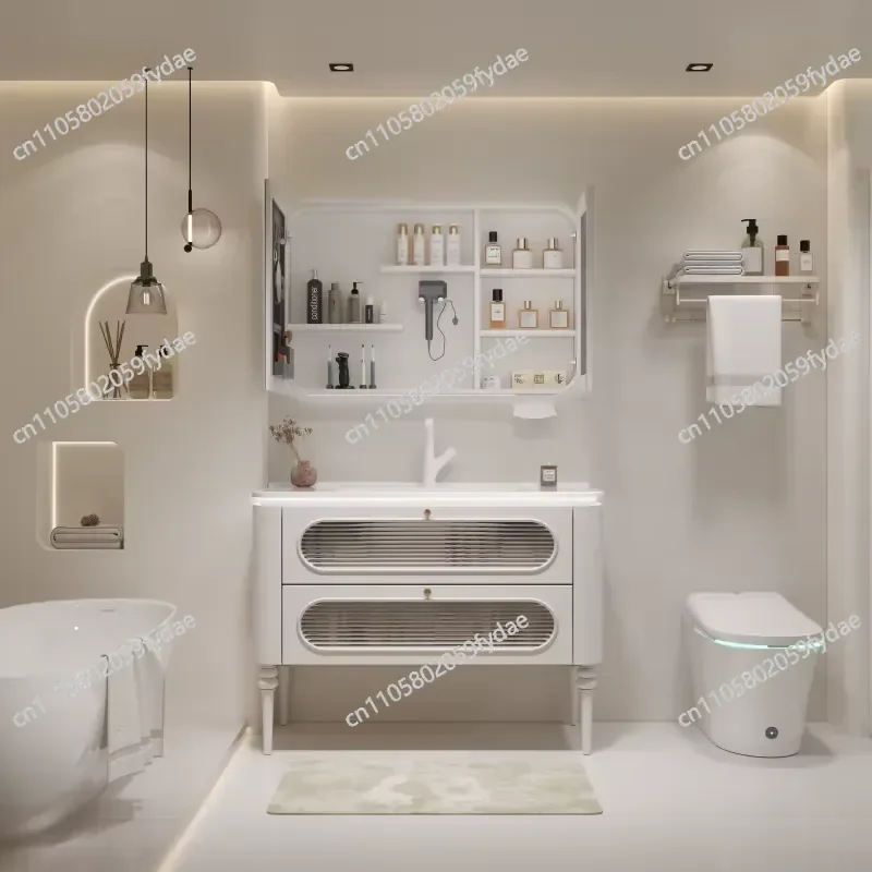 Bathroom Vanity Cabinet Set Deluxe Included with Cabinet