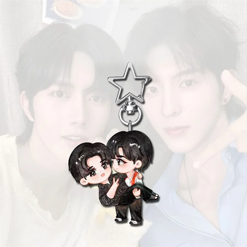 TV ABO الرغبة ألفا إنجما شنغ شاويو هوا يونغ تأثيري المفاتيح الاكريليك حلية مفتاح سلسلة كيرينغ الشكل اكسسوارات الدعامة #5