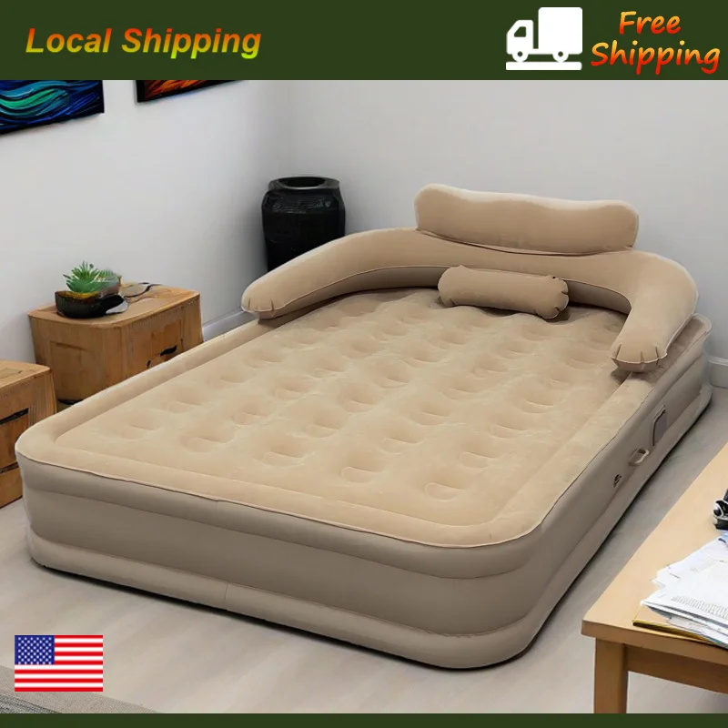 سرير قابل للطي وسادة هوائية قابلة للنفخ بلمسة واحدة سرير خيمة هوائية للنزهات والتخييم سرير هوائي مع مسند ظهر خيمة هوائية كبيرة أوتوماتيكية #1