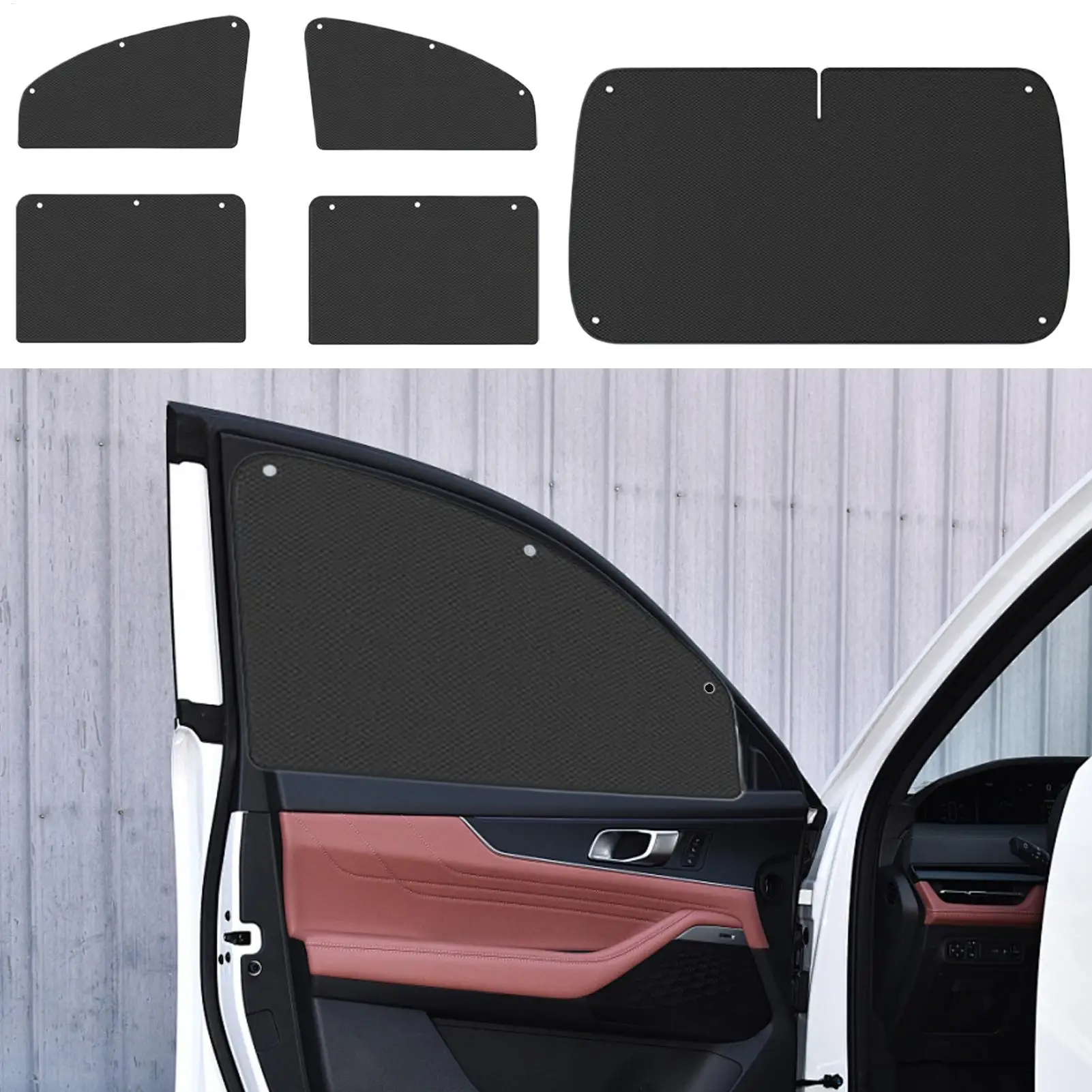 

Car Window Shades Suction Cup Car Shade Privacy Screen Cooling Removable Cover Shield Breathable For Baby Camping RV Electric