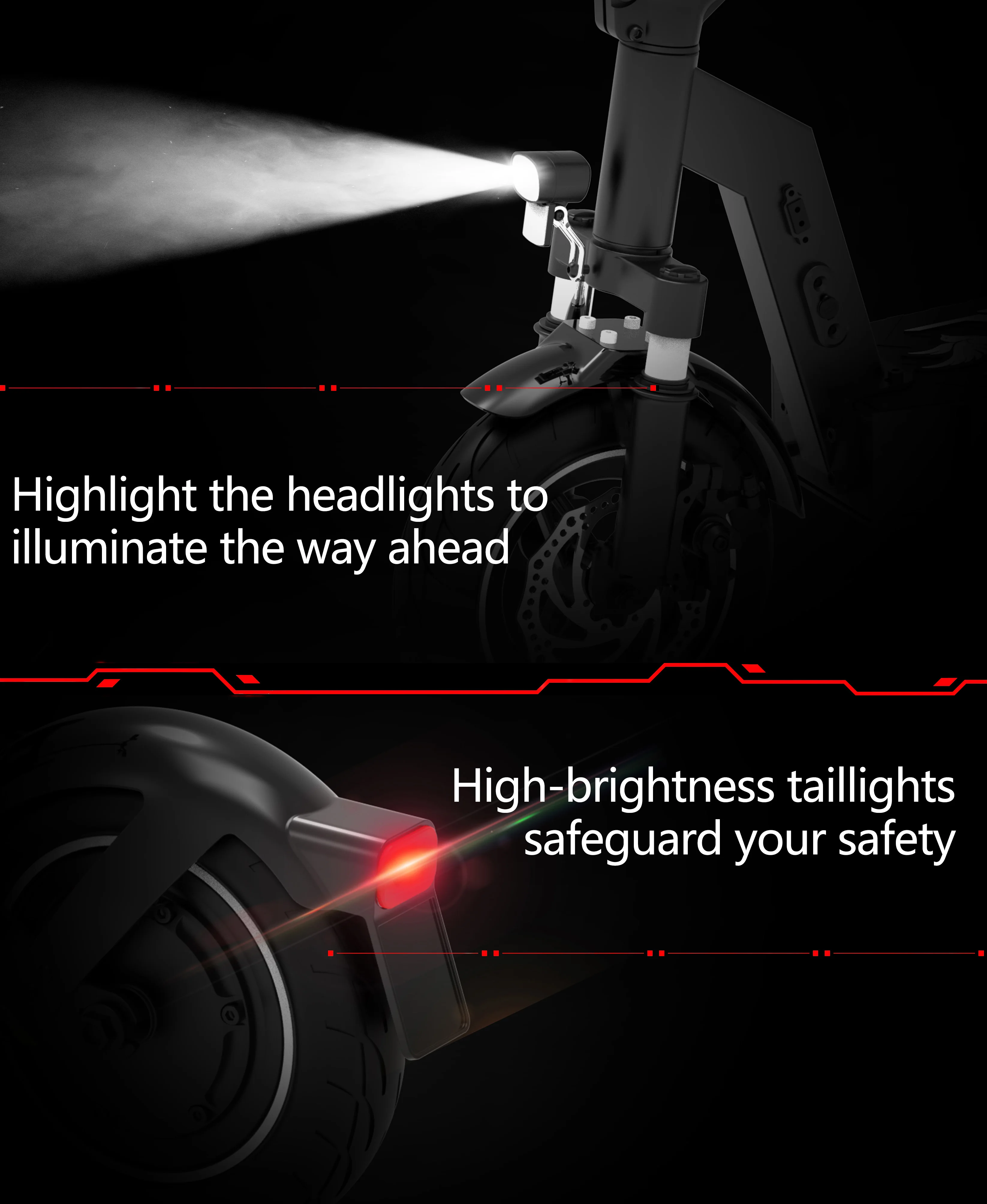 DT08 EScooters Peak Power 1100W 48V13AH نطاق الرحلات 40-60KM 10 بوصة جميع التضاريس الإطارات E-سكوتر سكوتر كهربائي عبر البلاد