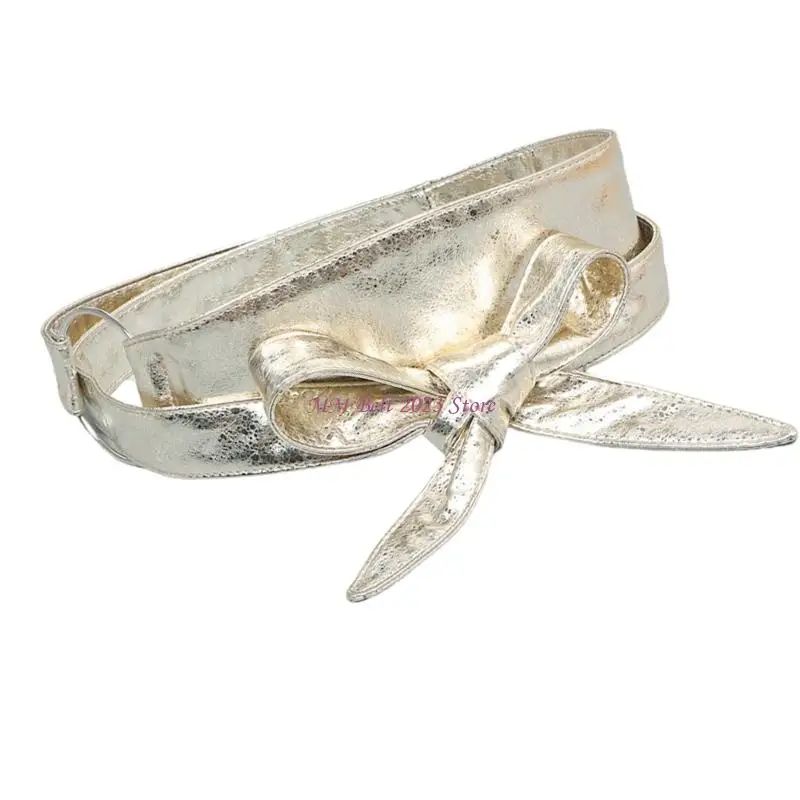 49Me Fashionable Wide pinggang korset sabuk elastis elastis bernapas PU penutupan penutupan untuk pakaian pakaian formal