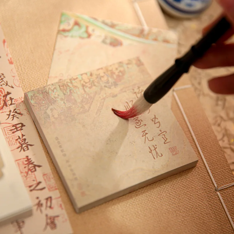 Mensagem Memo Paper National Wind Blessing, Notas do Aluno, Texto, 60 Folhas