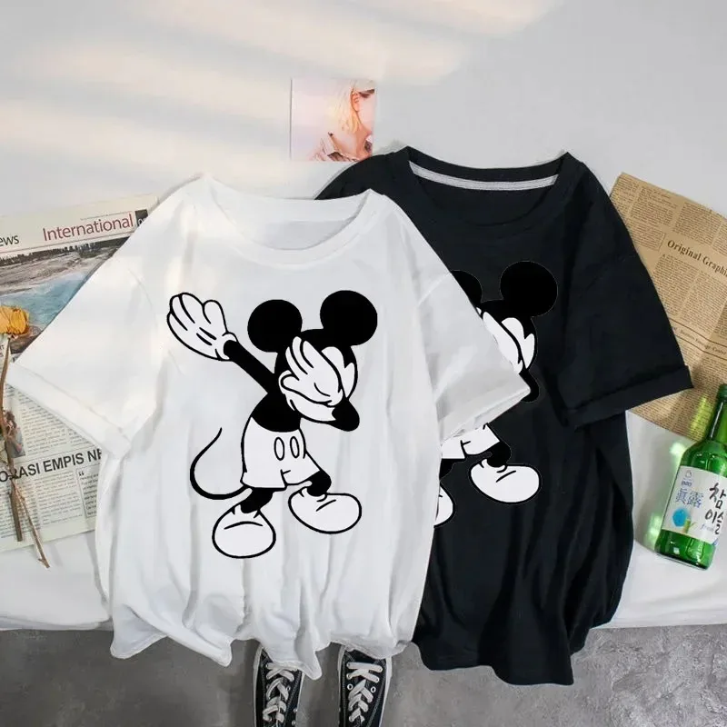 Boys Girls Minnie Mickey Mouse Shirt Kids Streetwear Short Sleeve Children\'s Tshirts Boys Girls Clothing T-shirt Tops Teen 3-14y