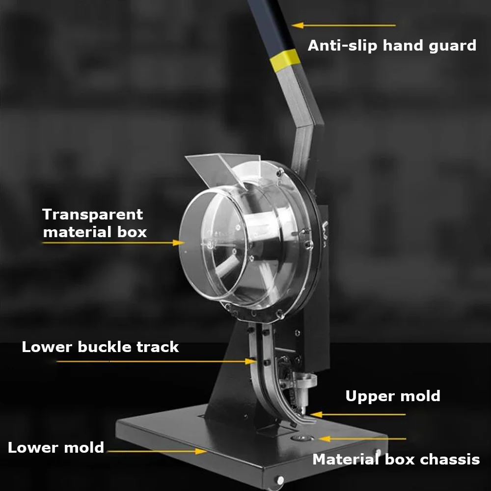 Semi-Automatic Ringless Button Punching Machine, Buttonhole Punching Machine For Printed Cloth, And Display Stand Tarpaulin