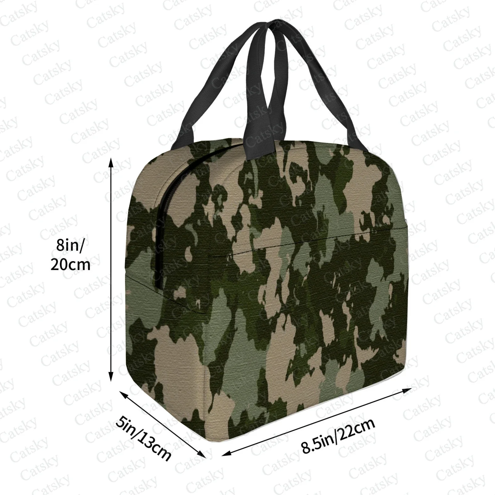 camouflage  Portable Aluminum Foil Thickened Insulated Office Lunch Bag Waterproof Lunchs Bags Tote Bags