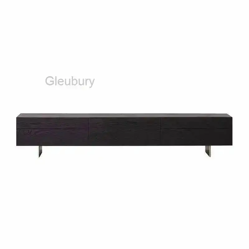 Center Wooden TV Universal Stands 220Cm Wall Black Designer Floating Tv Table Minimalist Showcase Fernsehtisch Furniture Home