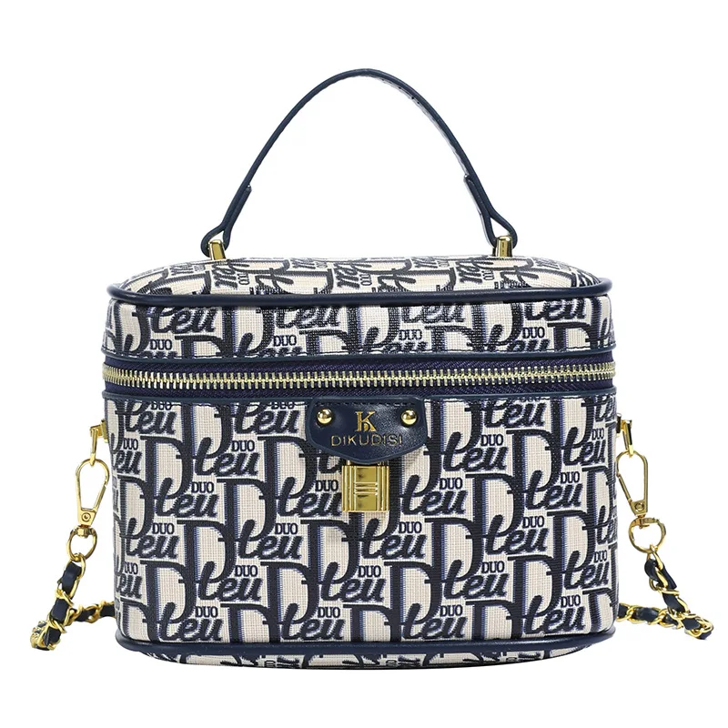 

​2025 New Women's Box Chain Bag - Alphabet Print Shoulder Crossbody, Vintage Letter Design Purse, Casual Versatile Chic​