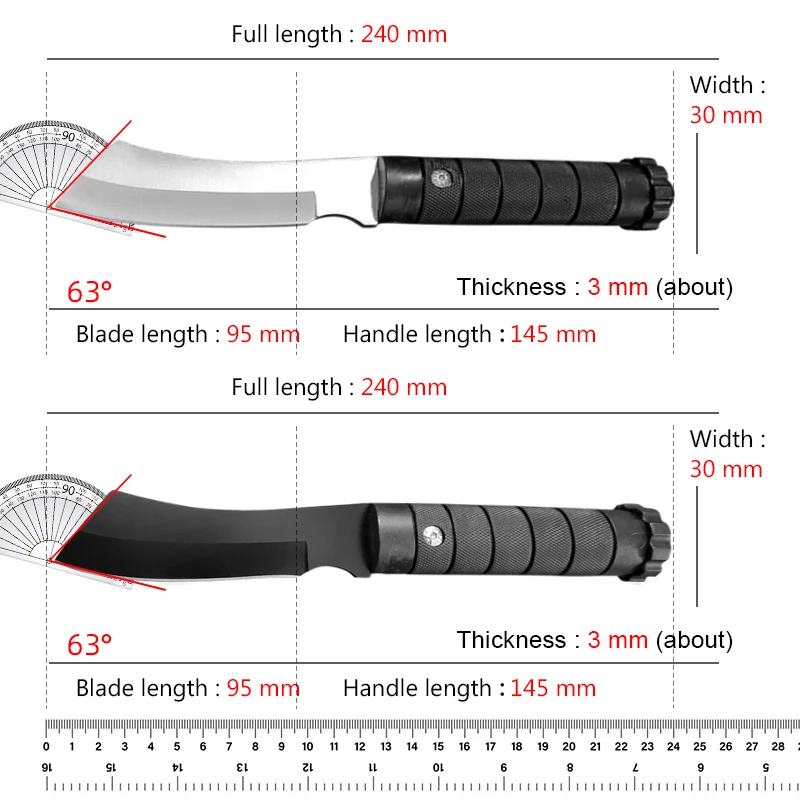 Stainless Steel Butcher Boning Knife Plastic Handle Kitchen Knives High  quality Kitchen BBQ Meat Cleaver Sharp Fruit Knife