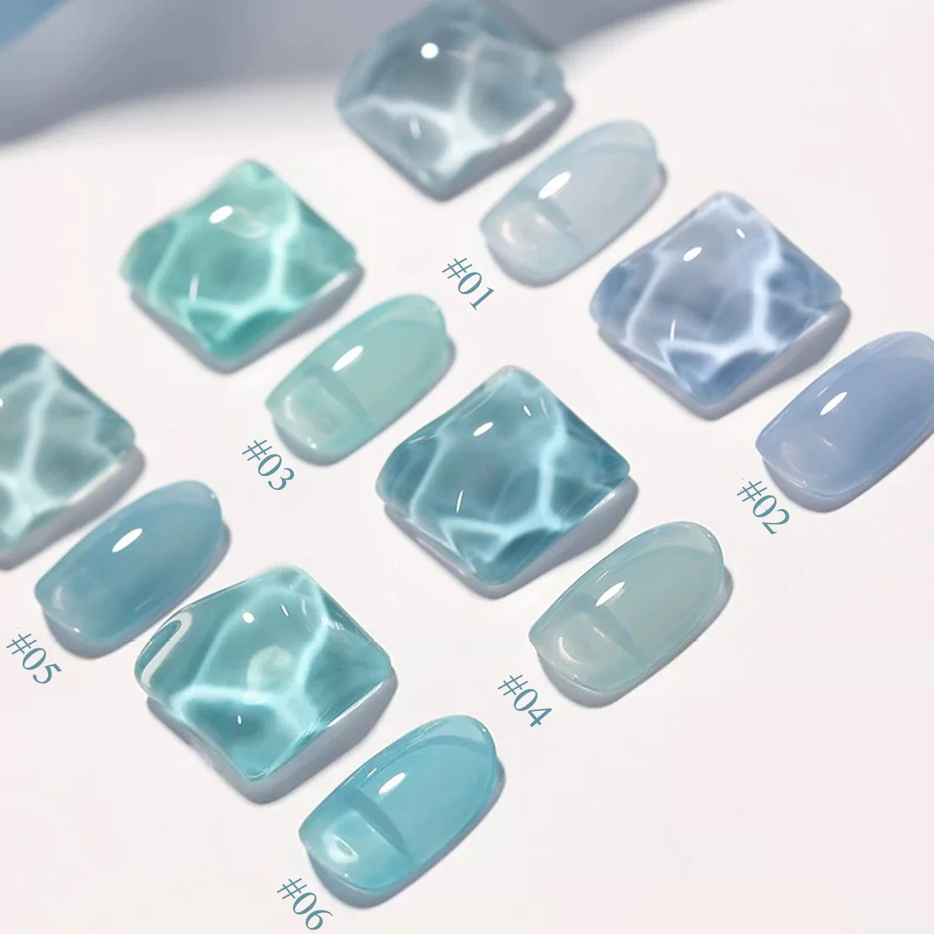 ยาทาเล็บเจล SHAKA สีฟ้าเขียวซานโตรีนี สำหรับฤดูร้อนและฤดูใบไม้ร่วง 1 ชิ้น รุ่นใหม่ปี 2025 สำหรับฮาโลวีน ใช้ได้หลากหลาย