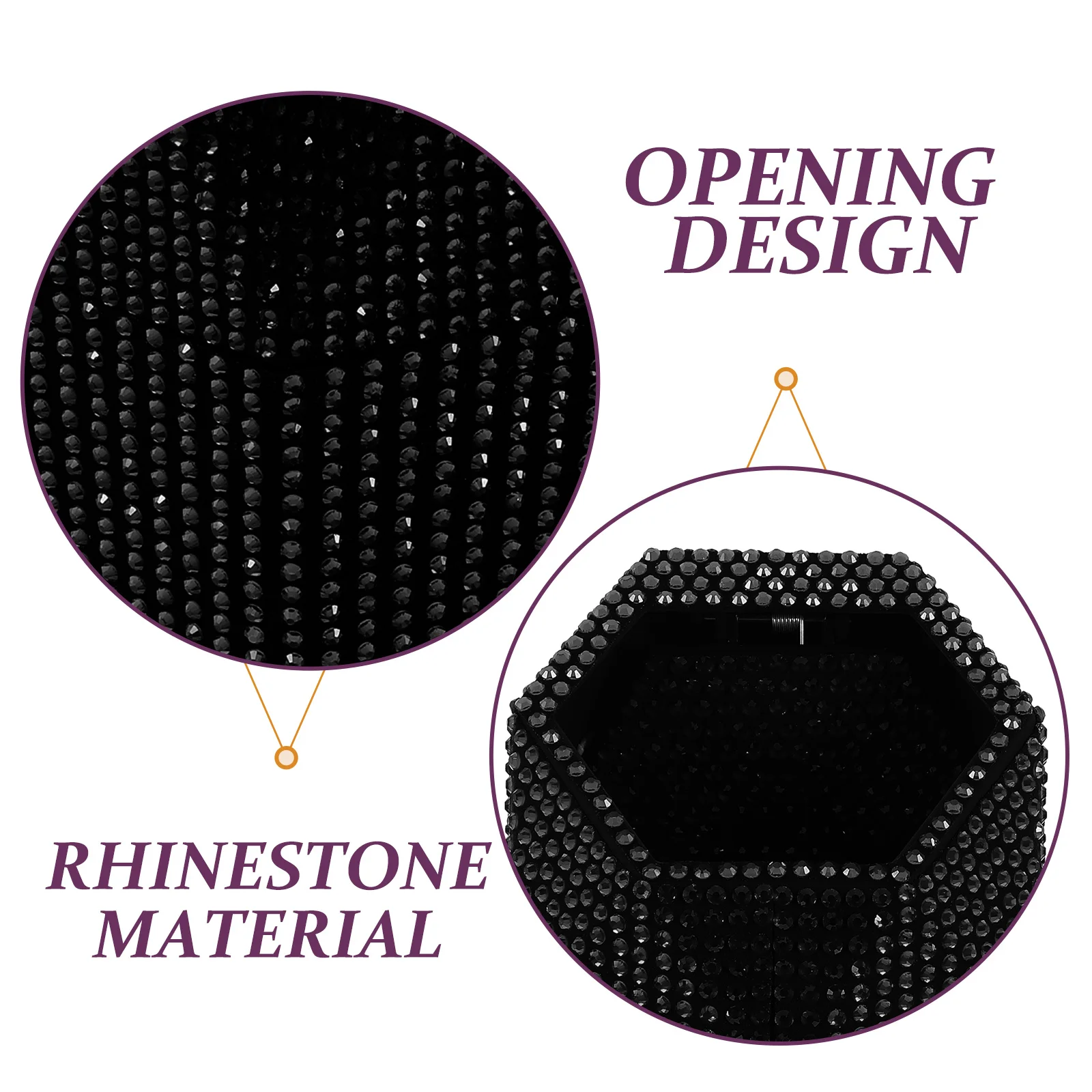 

Car Trash Can Rhinestone Auto Trash Bin Compact Multi Compartment Vehicle Waste Bin Car Accessory Auto Garbage Can