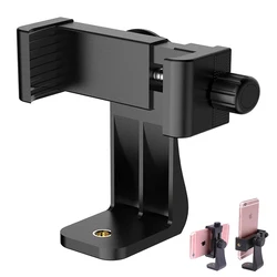 360 Degrees Rotation Tripod Stand Tripod Mount Adapter Cell Phone Clipper Holder Vertical for iPhone Samsung Tripod Accessories