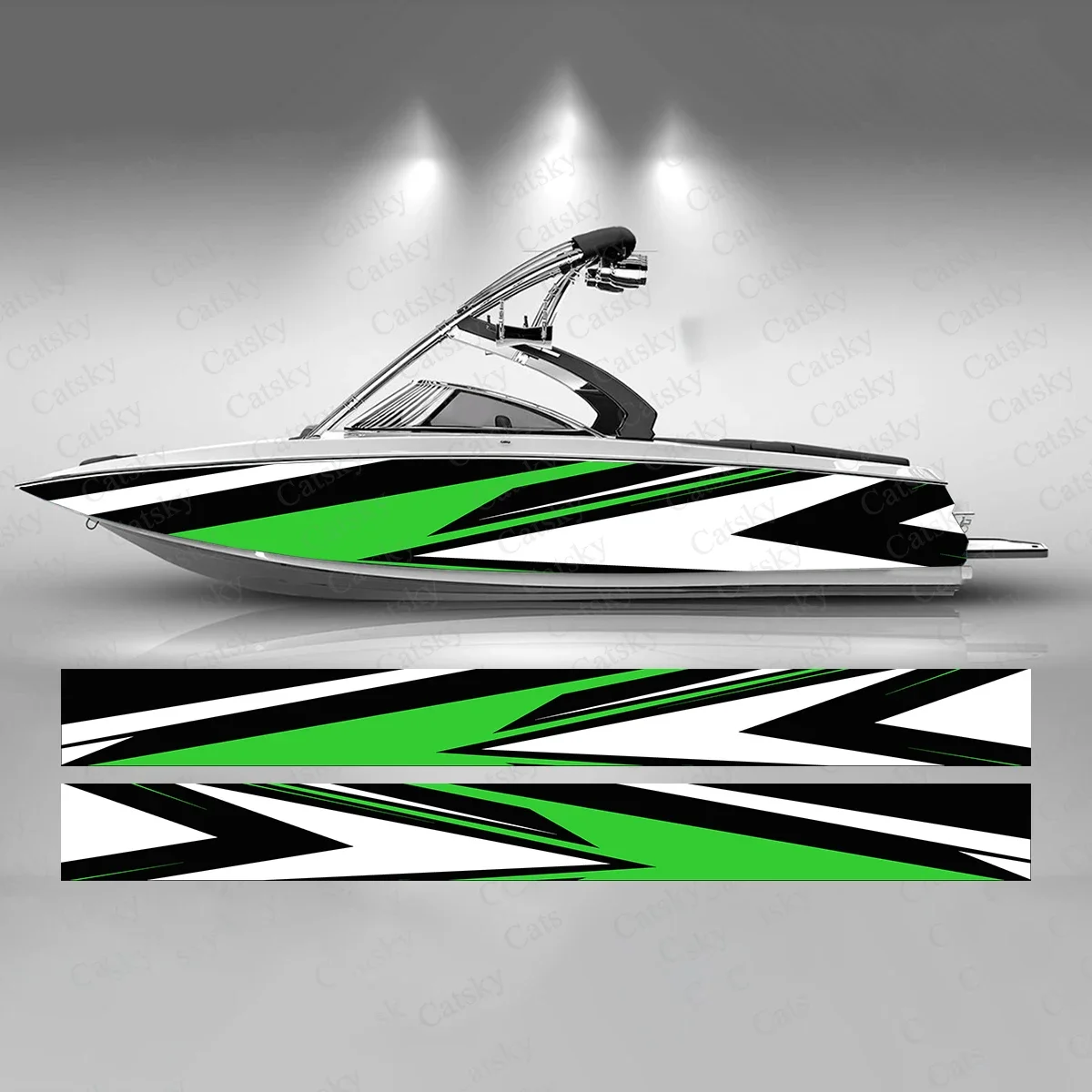 Abstract Arrow Stripes Boat Sticker Fashion Custom Fish Boat-Sticker Vinyl Waterproof Boat Wrap Graphic Boat Wrap Decal