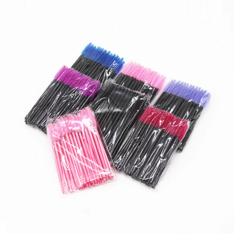 50 Uds cepillo de pestañas desechable cepillo para cejas varitas para rímel aplicador carretes extensión de pestañas supliess