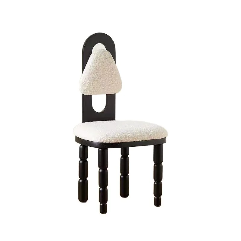 

Chinese dining chair tenon and mortise structure soft package supports fully furnished Nordic retro light luxury living room