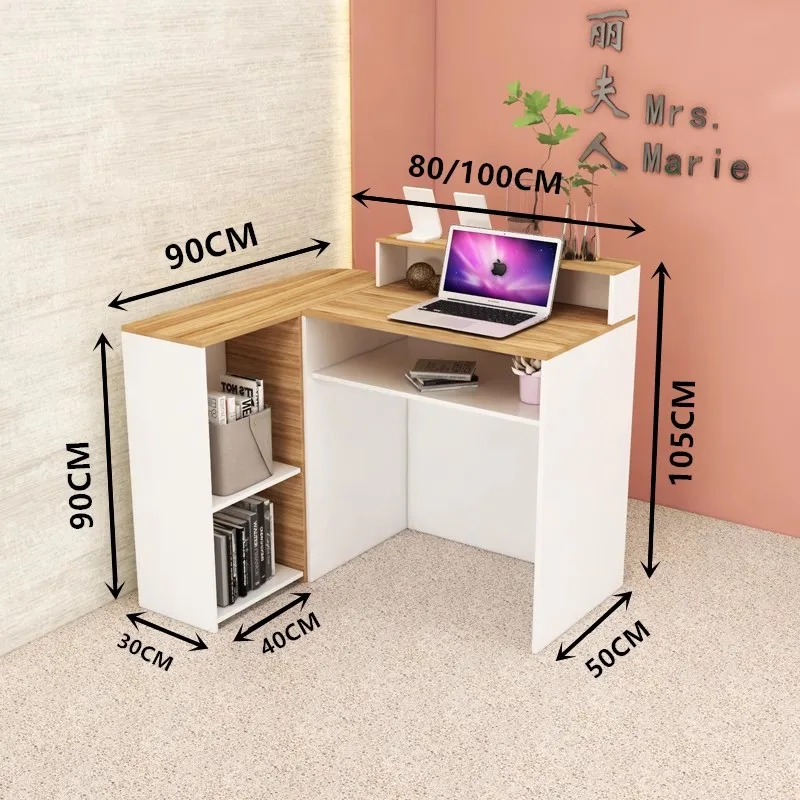 طاولة الاستقبال الفاخرة صالون تجميل مكتب الاستقبال الحديث أدراج أمين الصندوق Escritorios De Computadora أثاث المكاتب #2