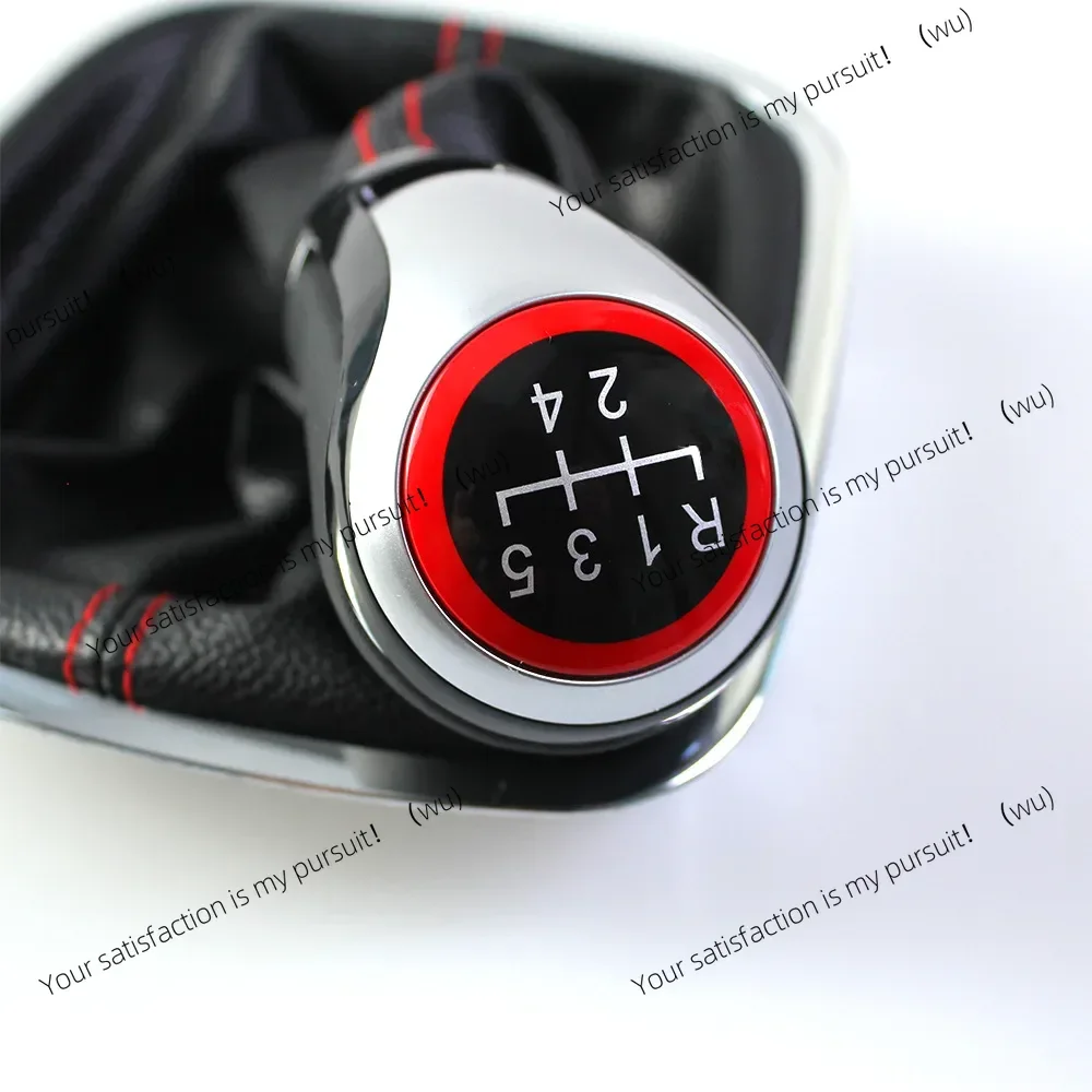 ZOCI-New Style Gear Shift Knob for VW Polo 6r 6c Hatchback Sedan 2011-2019 MT 5/6 Speed Level Change Knob with Gaiter Boot Cover