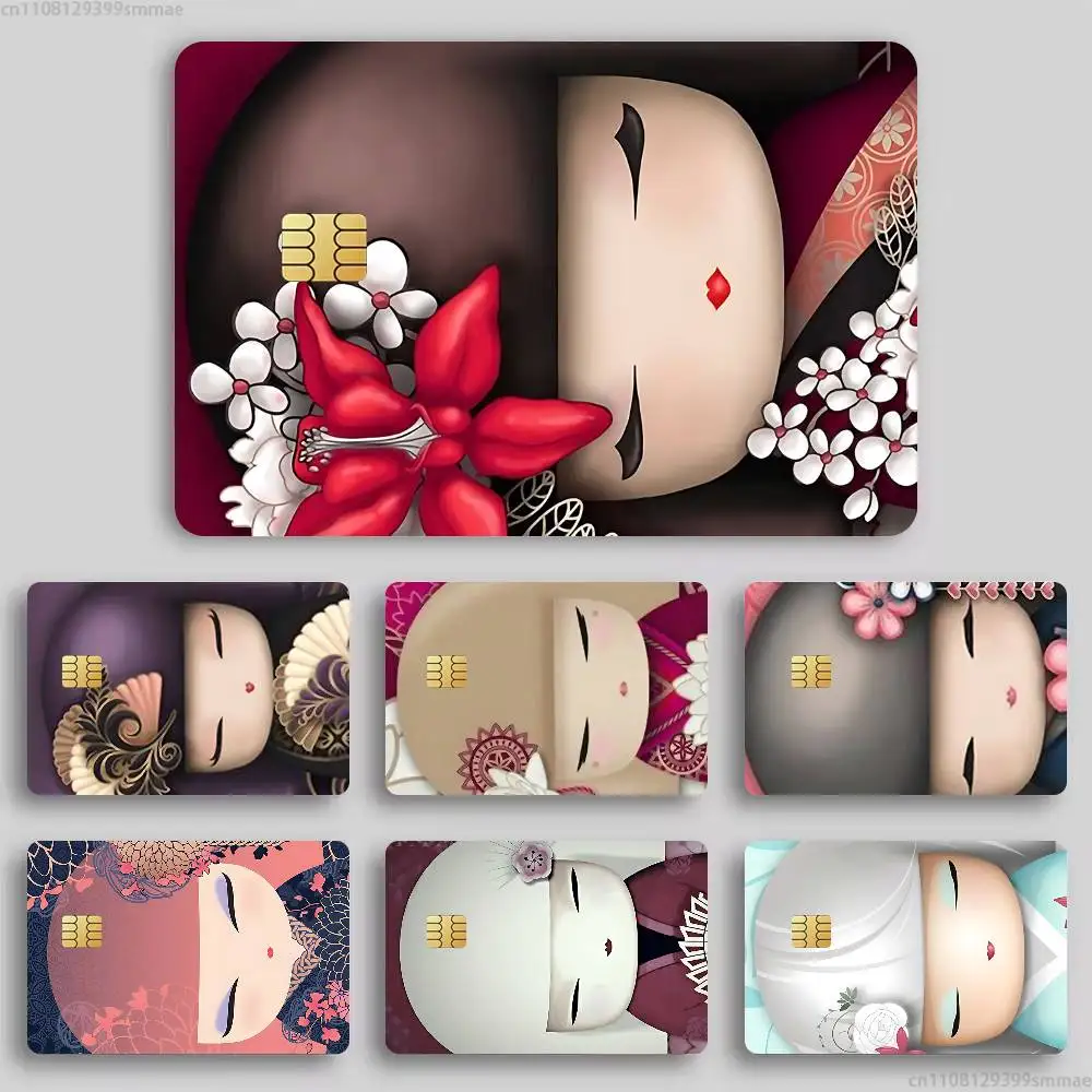 

Cute Japanese Girl Face Credit Card HD Stickers Game Card Decal Card Matte Film Skin Small Chip Waterproof Sticker