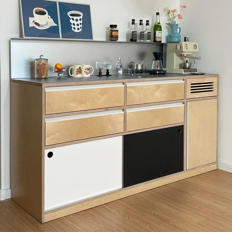 

Birch ocean plate stainless steel countertop island table integrated household small apartment locker kitchen side cabinet