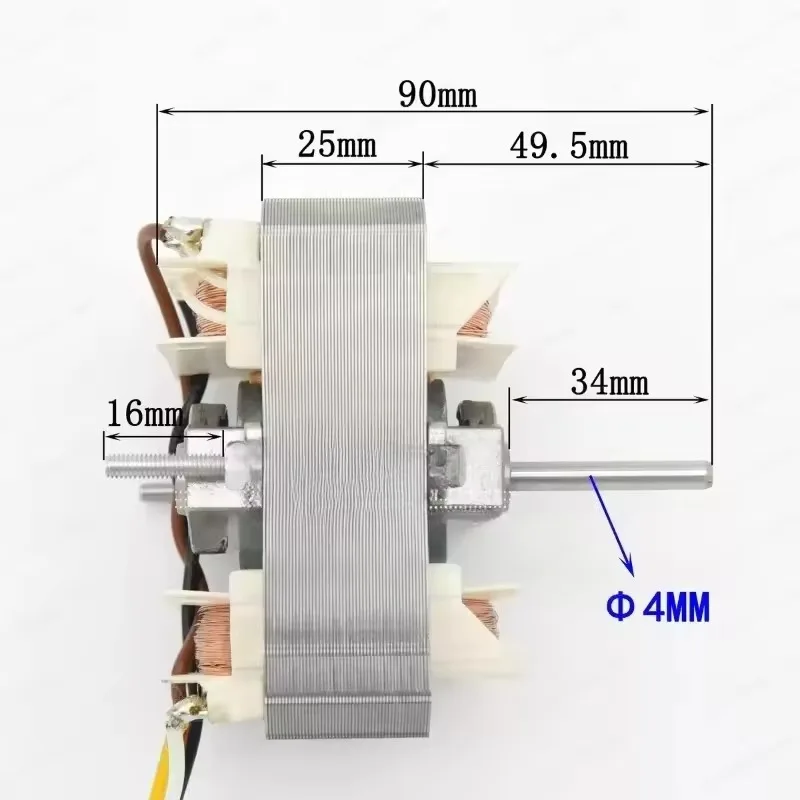 YJF6825 YJF6830 YJF6840 220v 50HZ F CCW Hood Pole Motor Range Hood Fan Motor Replacement Oven Motor Air Frye