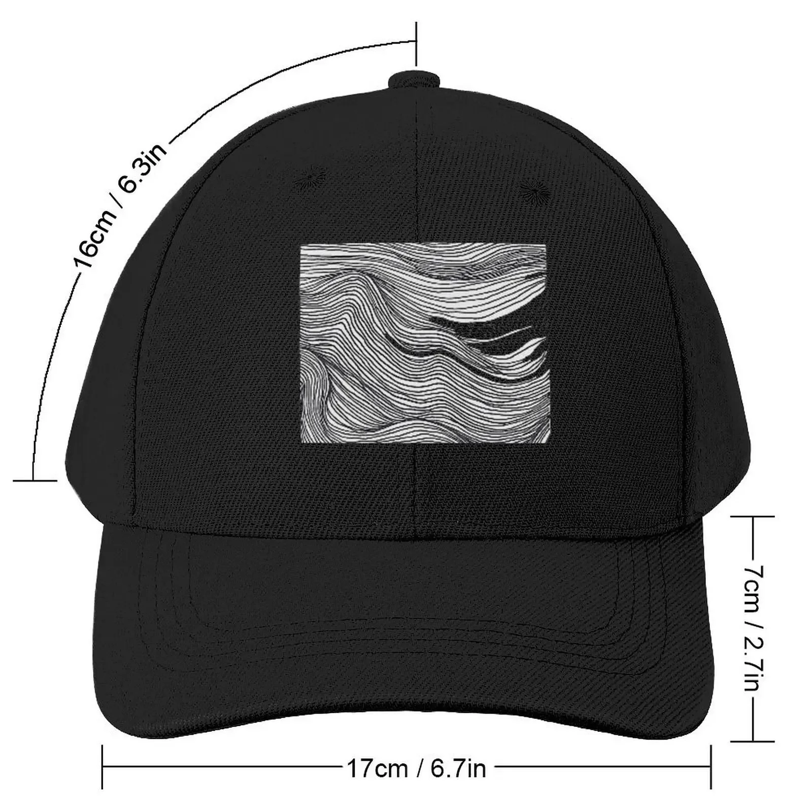 Waves going through motion Baseball Cap Christmas Hat Horse Hat Mens Caps Women's