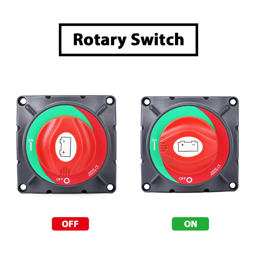 DC 12V-48V 600A Car Battery Disconnect Switch Battery Switch Isolator Cut Off Kill Knob Switch For Auto Marine Boat Camper Truck