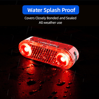 W12B Bicycle Luggage Carrier Light With Smart Braking100 Hours Visual Warning Flashlight 60Lm For Trunk And Cargo