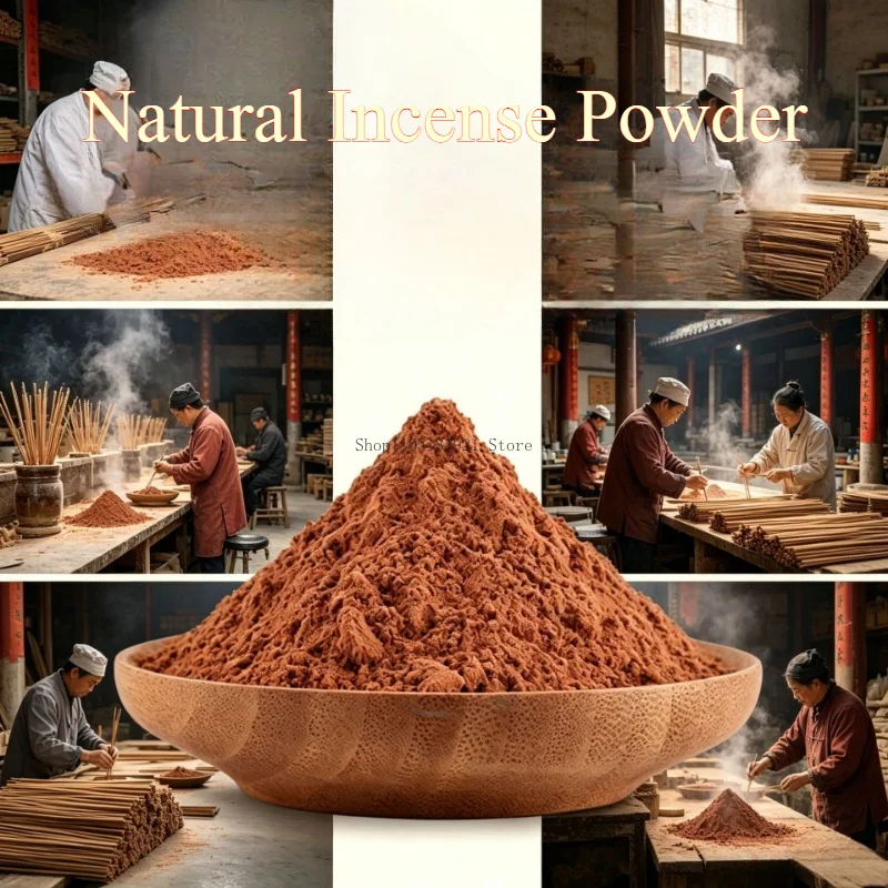 50g Natural Nanmu Vietnam Floral Fragrance Incense Powder DIY Handmade Incense Beads Pendant Stick Household Meditation Bedroom