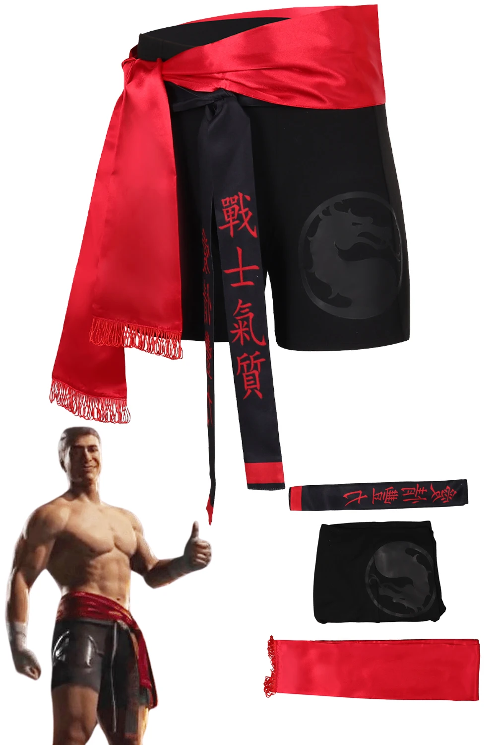 Johnny CAGE ชุดคอสเพลย์แบบมีเข็มขัดแนวแฟนตาซีชุดคอสเพลย์สำหรับผู้ชายและผู้ใหญ่