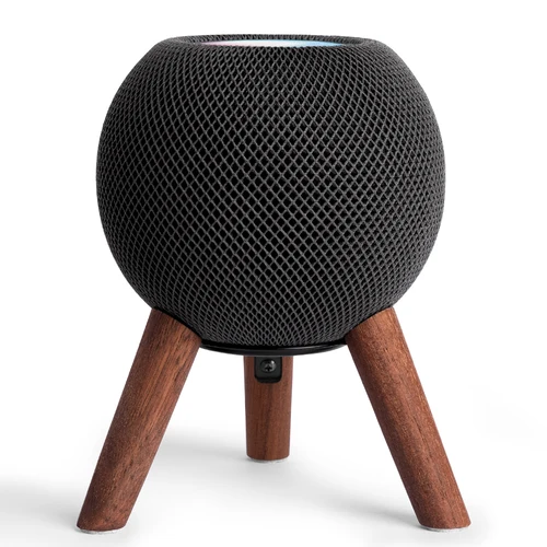 Imagen 2 del producto Soporte de altavoz de madera auténtica GGMM, trípode protector de altavoz, soporte de montaje de madera para Homepod Mini para Echo Show 5 para Echo Dot 4th/5th
