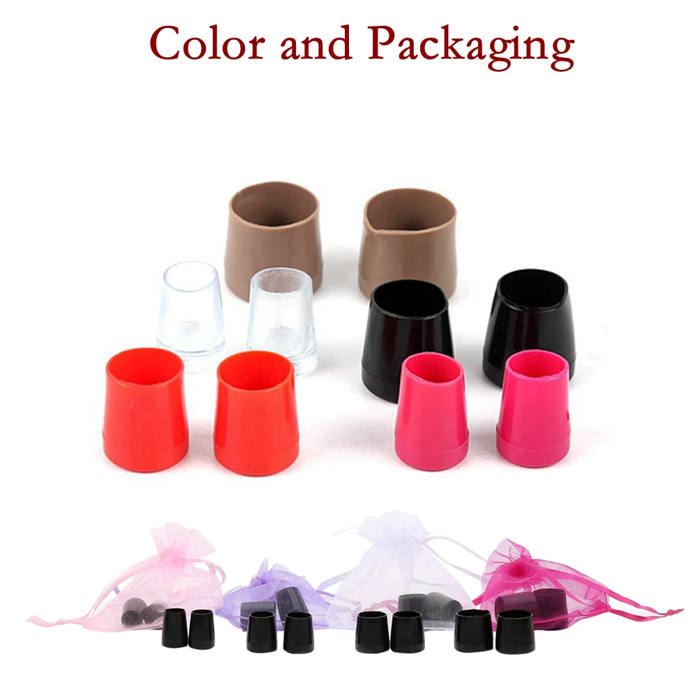 32 زوجًا (XS، S، M، L) أغطية الرقص اللاتينية ذات الكعب العالي وسدادات الكعب المضادة للانزلاق من السيليكون لحفلات الزفاف #4