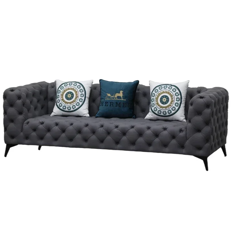 

# Диван, бархатный комплект, тканевый кожаный диван для мебели для гостиной, серая современная складная мебель для гостиной по индивидуальному заказу