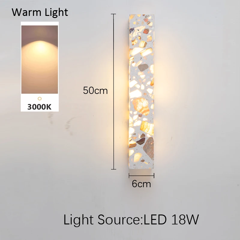 Nordic Wabi Sabi Translucent Stone Wall Lamp Vintage Creative Guest Room Bedside Accent Light Background Wall Lamp Balcony Light